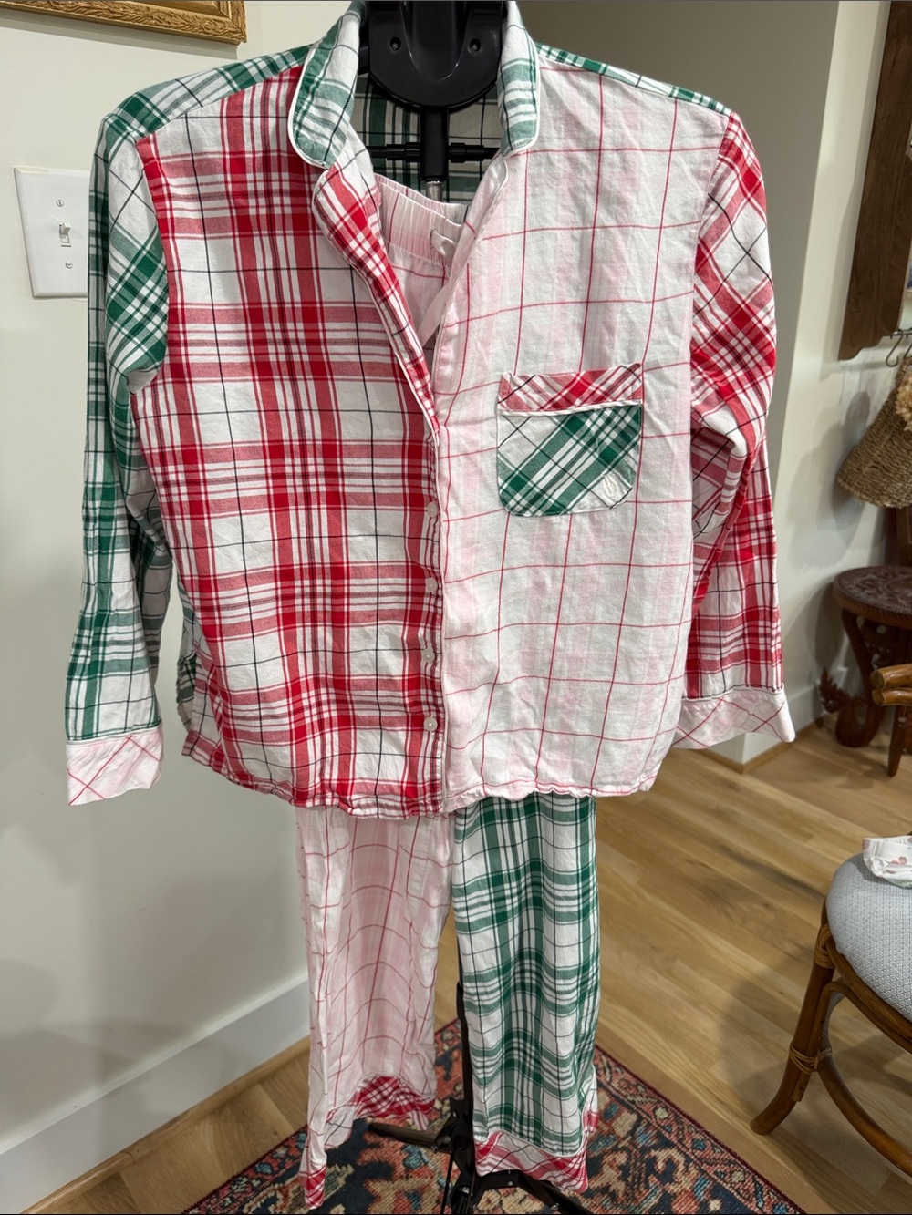 Victoria's Secret Pink, Red & Green Plaid Pajama Shorts